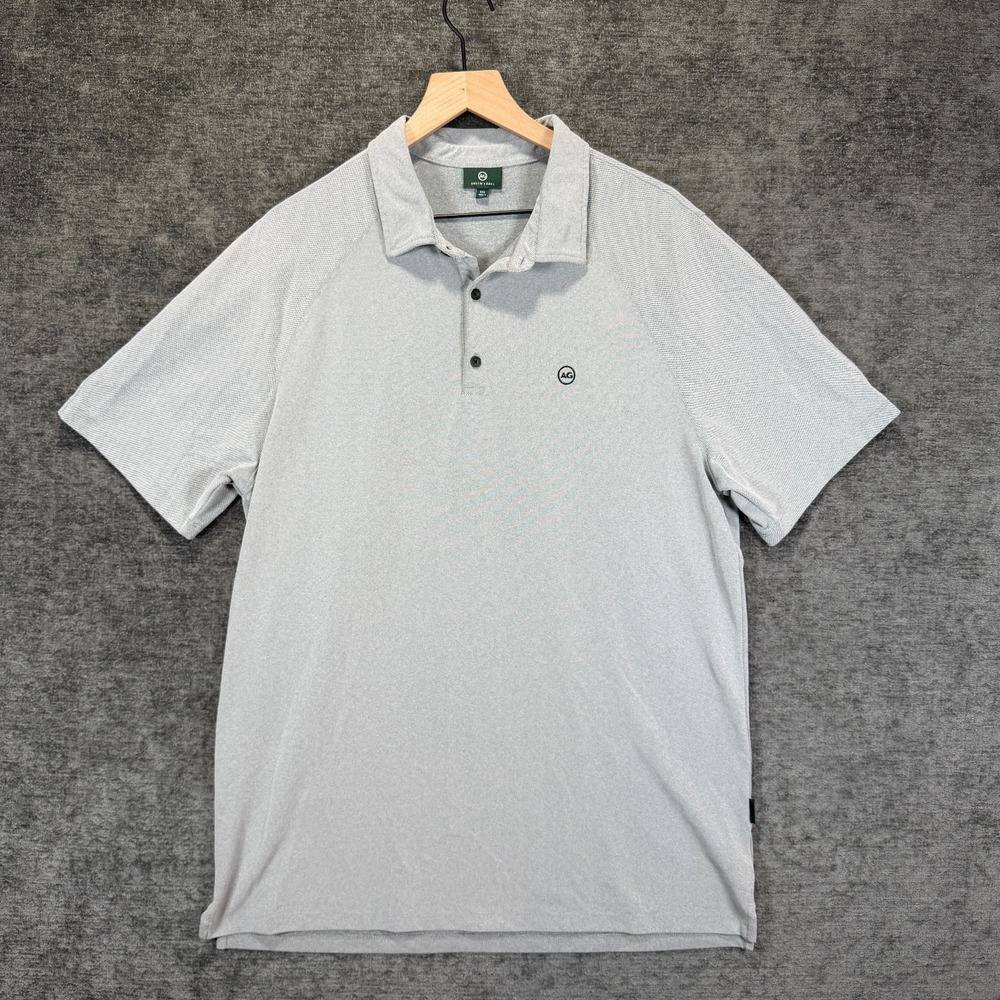 AG Adriano Goldschmied Polo Shirt Gray Pique Logo Short Sleeve XXL